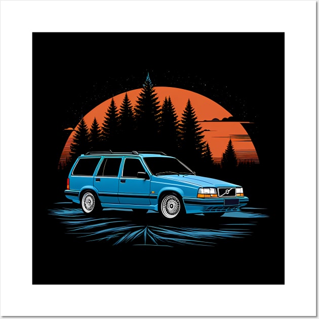 Volvo 850r Station Wagion Wall Art by TaevasDesign